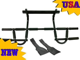 DOOR FITNESS CHIN PULL UP PUSH SIT UP BAR AB WORKOUT + Ab Strap ZAK