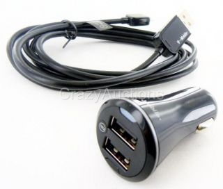 NEW T Mobile Dual USB Premium Car Charger Adapter+ MicroUSB Cable for 
