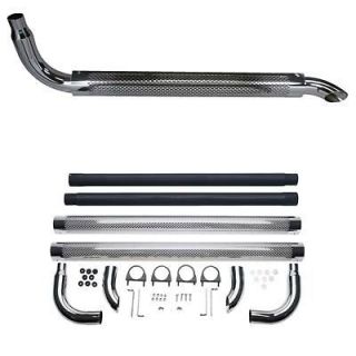 Patriot Exhaust Side Pipes Shielded Steel Chrome 2 Inlet 50 Len 