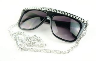 Lady GAGA SUNGLASSES MIRROR shade eyewears glasses frame 1010D BLACK