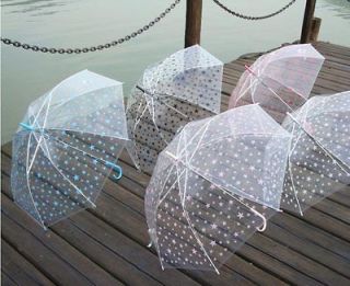 Color Stars New Transparent Women Umbrella/ Rain Umbrella AU006
