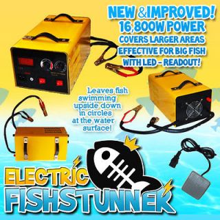 Full LED Commercial Fish Shocker Stunner   Electro Fishing Device 16 