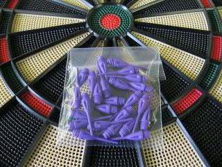   PURPLE Dimpled DART TIPS for All Electronic Dart Boards 1/4 Thread