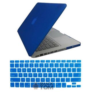   Apple Macbook PRO 13 Blue Rubberized Hard Case Cover + keyboard Cover