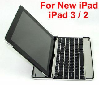 Apple New iPad 3 / 2 Aluminum Bluetooth Keyboard Case Cover Stand 