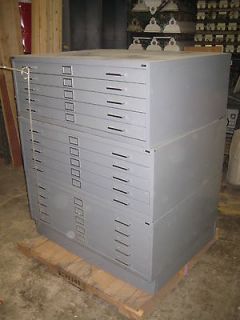 SAFCO flat file drawer stack, 15 drawers for 42x30 drawings