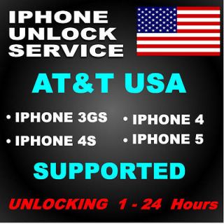 Factory Unlock Code Service AT&T USA Apple iPhone 3GS 4G 4s 5 
