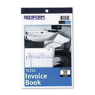 RED 7L721 Rediform Invoice Book Carbonless Duplicate