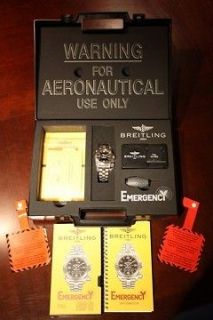 BREITLING 1884 EMERGENCY WATCH SET **NEAR MINT/FULLY SERVICED/WITH 