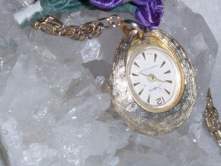 Vintage SHEFFIELD Swiss Made Watch Pendant Necklace WORKS