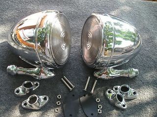   PAIR OF CHROME VINTAGE STYLE DUMMY SPOT LIGHTS  (Fits 1951 Buick