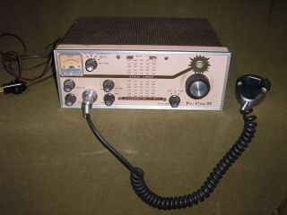 Vintage POLY COMM 23 Citizens Band channel CB Transceiver w Mic Tube 
