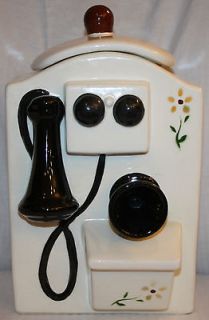 Vintage 1940s Sierra Vista Ceramics Antique Wall Phone Cookie Jar 