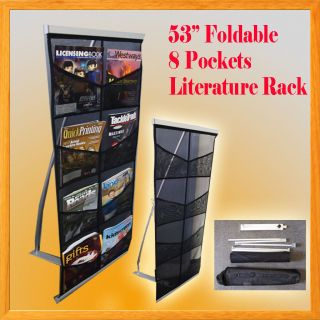 Pocket Literature Magazine Catalog Brochure Rack Holder Portable 