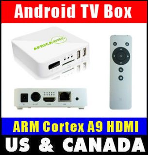 ANDROID TV BOX ARM CORTEX A9 1GB 1080P WIFI INTERNET HDMI NEW HD