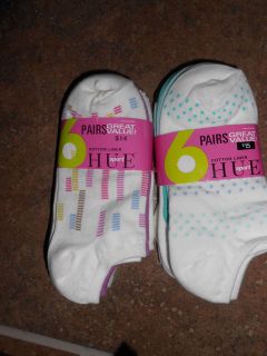 NWT 6 PACK OF ATHLETIC / SPORT SOCK HUE COTTON LINES SIZE 9 11 