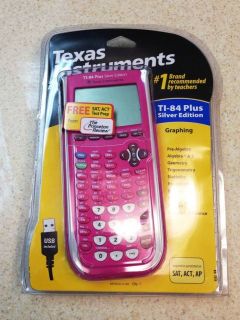 Texas Instruments TI 84 Plus Silver Edition PINK Graphing Calculator 
