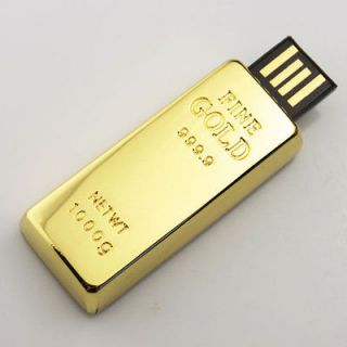 Stunning Wonderful Goldbar Shape16GB USB Drive Pen Stick Thumb Memory 