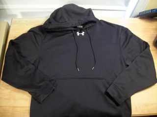 Under Armour Mens Small ColdGear Hoodie Pullover Cold Gear Black