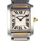 Cartier Tank Francaise Small 2 Tone Steel 18k Gold Ladies Watch 