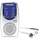 Sangean Pocket AM/FM Radio Receiver Built In Speaker Or Stereo 