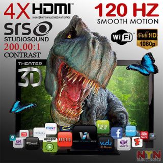 VIZIO 47 E3D470VX 3D LCD SMART TV VIA 1080P WIFI 120HZ INTERNET APPS 