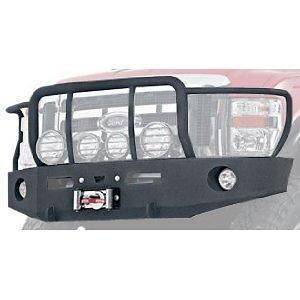 WARN 74777 Heavy Duty Front Bumper with Grille and Brush Guards