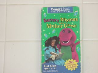  & Friends BARNEY RHYMES WITH MOTHER GOOSE VHS Sing Along Video
