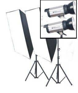 800 watt Strobes flash monolight photography light 4 soft boxes 400 