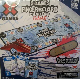 NEW X GAMES MINI FINGERBOARD CHALLENGE & RAMP BOARD GAME AGES 5+