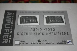 NEW CE Labs AV 400COMP Audio / Video Component Distribution Amplifier 