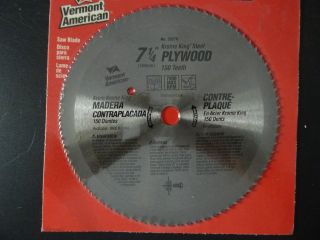 Vermont American   25270   7 1/4 Krome King Steel Plywood Blade   150 