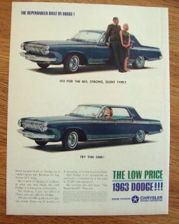 1963 Dodge Polara Ad   Gig Strong Silent Type