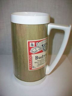 Vintage WEST BEND THERMO SERV BUDWEISER Advertising Plastic Mug Cup 