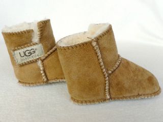 Ugg Brown Infant Baby Booties Boots Small VVGUC