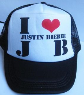 New I ♥ JUSTIN BIEBER Hat Baseball Cap