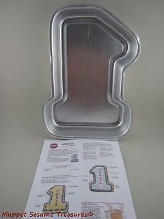 Wilton 1 BIG NUMBER ONE #1 CAKE PAN with Instructions First Birthday 