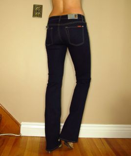 Seven 7 For All Mankind Skinny Bootcut Sexy Gummy Jeans Dark Rinse Low 