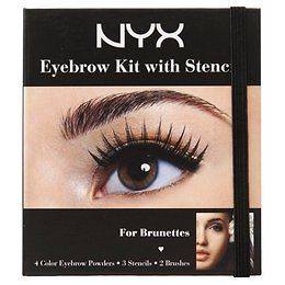 NYX Cosmetics Eyebrow Makeup Kit with Stencils Comb Brush For 