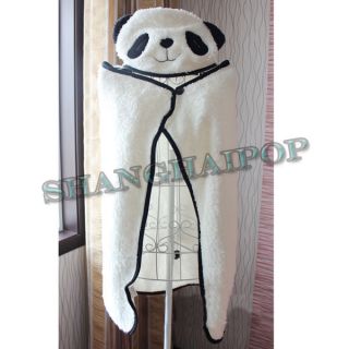 Panda Cloak Blanket Cape Fleece Warm Ponchos Hoodie Hood Snuggle Couch 