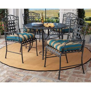 Wrought Iron Outdoor Furniture Patio Dining Set Sets 5 Piece Table 