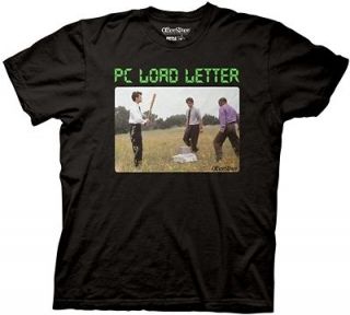Office Space PC Load Letter Printer Destruction Adult T Shirt