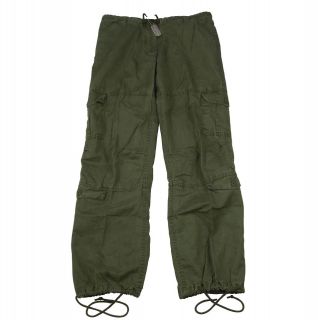 Womens Olive Vintage Paratrooper Cargo Pants