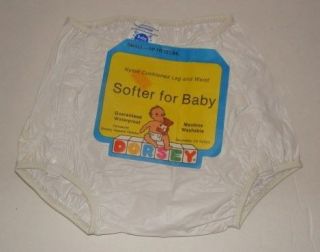 Vintage Baby Plastic Rubber Dorsey Waterproof Pants Diaper Cover with 
