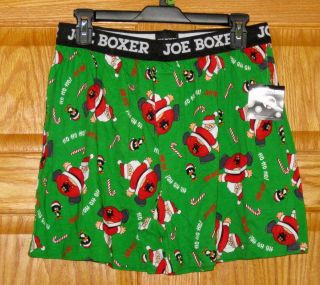 New Mens Jersey Knit Boxer Underwear •Joe Boxer• X Mas Theme •S 