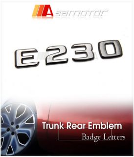 Mercedes Benz E W212 Black Chrome Emblem Letter E230