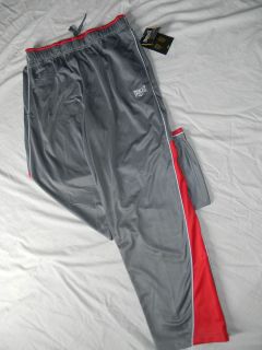   Long Pants Mens XL Gray Red Workout Relax Active Boxing Training MMA