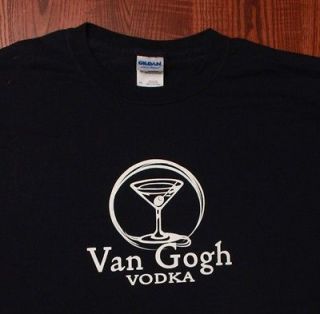 Van Gogh Vodka Liquor Beverages Alcohol Blue T Shirt XL
