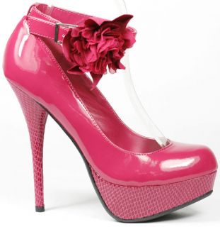 Pink Mary Jane Platform Stiletto Heel Pump 7.5 us Bamboo Covina 04