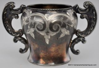   Quadruple Silver Plate Two Handled Toothpick Holder Victorian 25